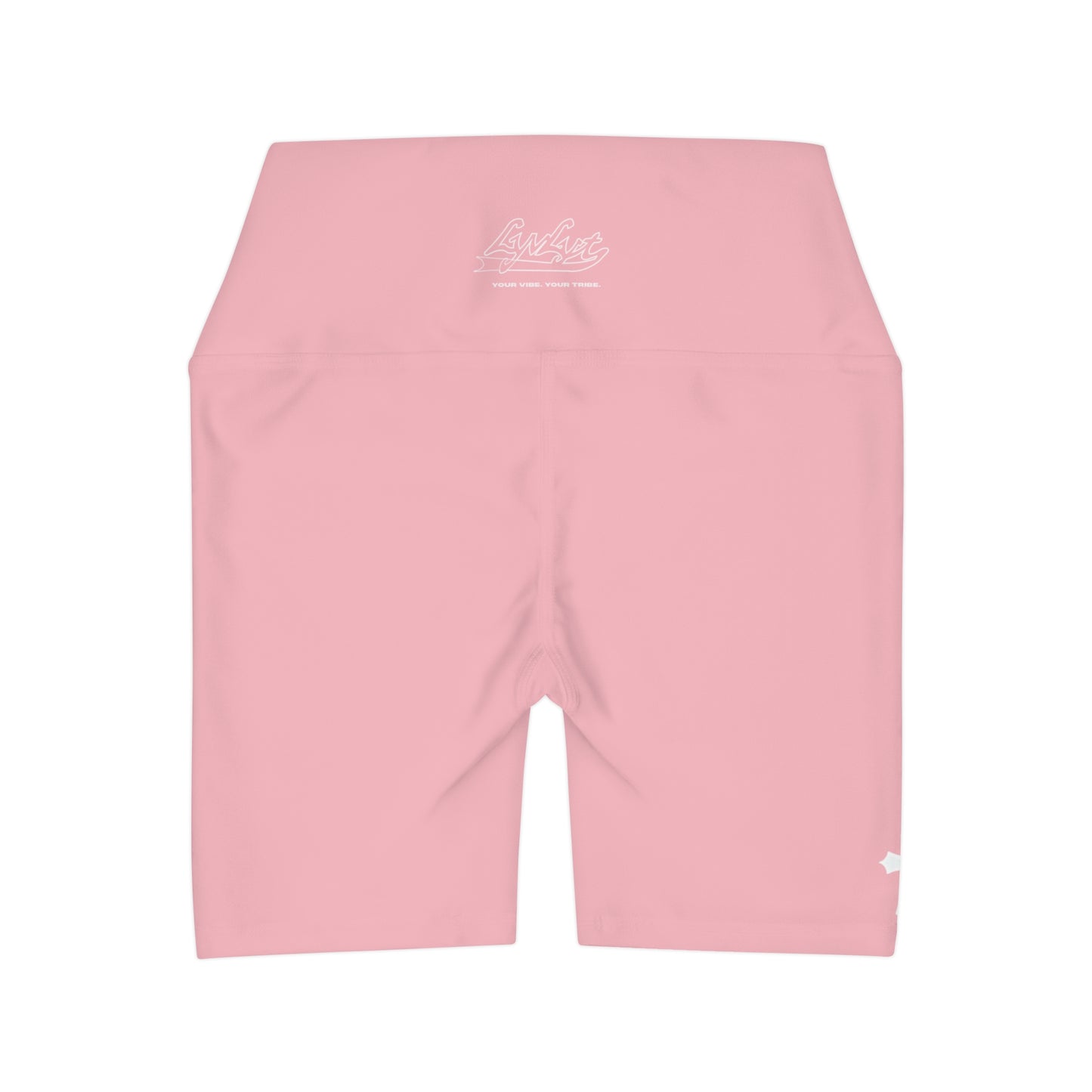 High Waisted "Cross" Yoga Shorts (Soft Pink)