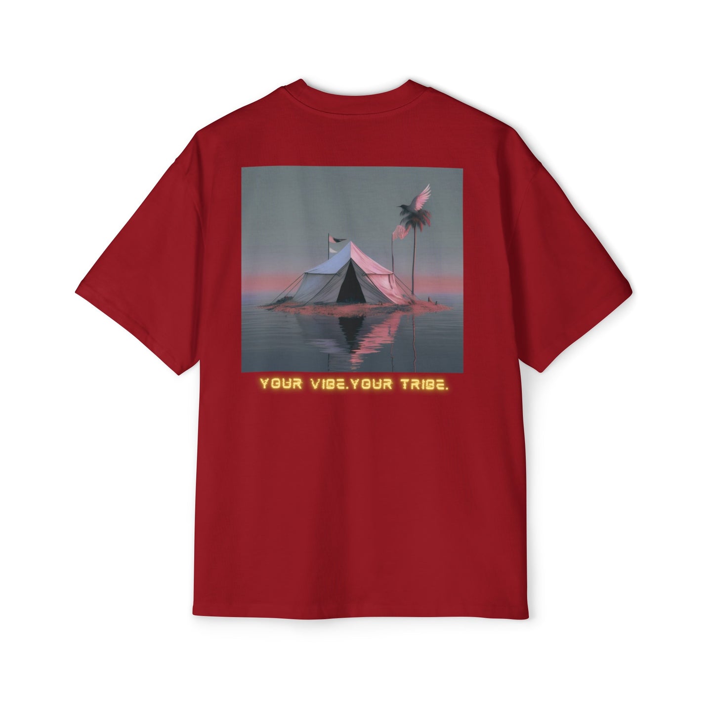 Men's Oversized "Tribe" Tee (Ketchup & Mustard)