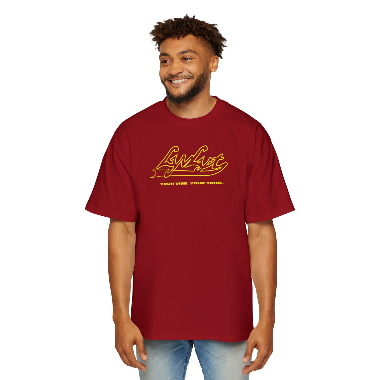 Men's Oversized "Tribe" Tee (Ketchup & Mustard)