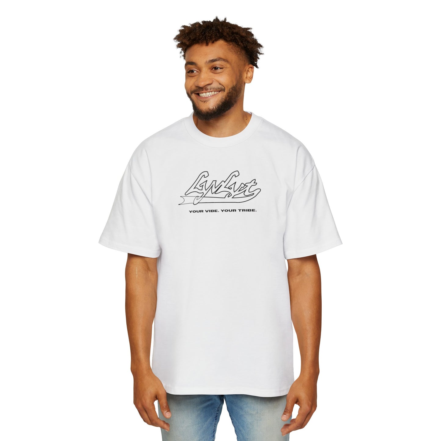 Men's Oversized "Tribe" Tee (Pure White)