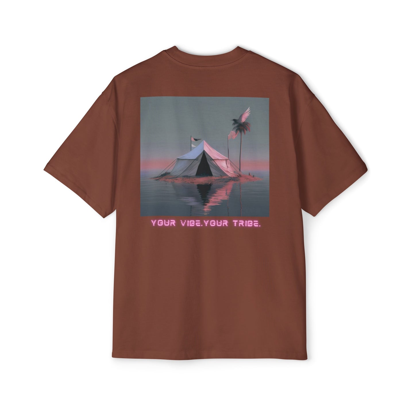 Men's Oversized "Tribe" Tee (Mocha)